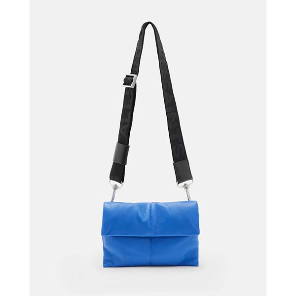 Allsaints Australia Womens Ezra Leather Quilted Crossbody Bag Blue AU81-345